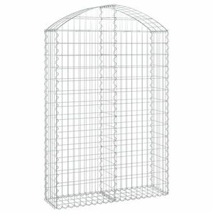 vidaXL íves horganyzott vas gabion kosár 100x30x140/160 cm kép