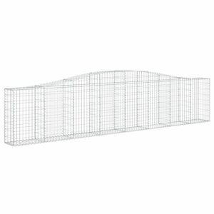 vidaXL íves horganyzott vas gabion kosár 400x30x80/100 cm kép