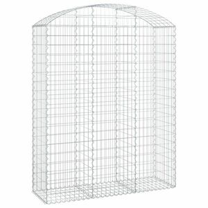 vidaXL íves horganyzott vas gabion kosár 150x50x180/200 cm kép