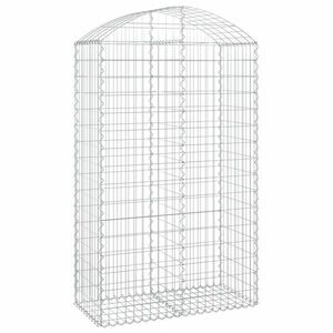 vidaXL íves horganyzott vas gabion kosár 100x50x160/180 cm kép