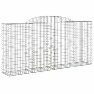 vidaXL íves horganyzott vas gabion kosár 300 x 50 x 140/160 cm kép