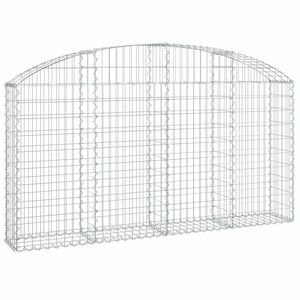 vidaXL íves horganyzott vas gabion kosár 200x30x100/120 cm kép