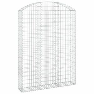 vidaXL íves horganyzott vas gabion kosár 150x30x200/220 cm kép