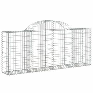 vidaXL íves horganyzott vas gabion kosár 200x30x80/100 cm kép