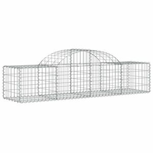 vidaXL íves horganyzott vas gabion kosár 200x50x40/60 cm kép