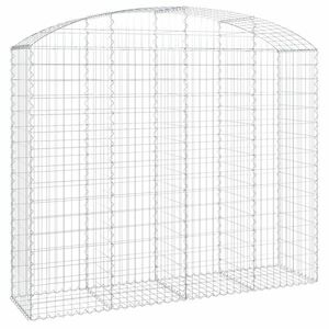 vidaXL íves horganyzott vas gabion kosár 200x50x160/180 cm kép