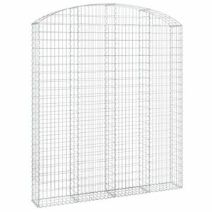 vidaXL íves horganyzott vas gabion kosár 200x30x220/240 cm kép