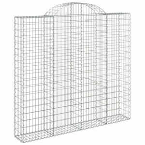 vidaXL íves horganyzott vas gabion kosár 200x50x180/200 cm kép