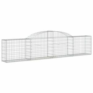 vidaXL íves horganyzott vas gabion kosár 300 x 30 x 60/80 cm kép