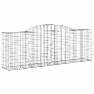 vidaXL íves horganyzott vas gabion kosár 300 x 50 x 100/120 cm kép