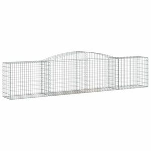 vidaXL íves horganyzott vas gabion kosár 400x50x80/100 cm kép