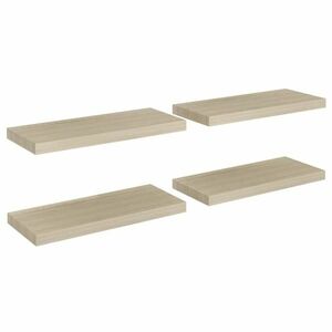 vidaXL 4 db tölgyszínű MDF lebegő fali polc 60 x 23, 5 x 3, 8 cm kép