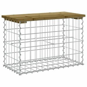 vidaXL tömör impergnált fenyőfa gabion kerti pad 63 x 31, 5 x 42 cm kép