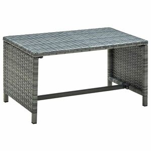 vidaXL antracitszürke polyrattan dohányzóasztal 70 x 40 x 38 cm kép