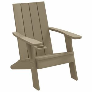 vidaXL világosbarna polipropilén kerti adirondack szék 75x88, 5x89, 5 cm kép