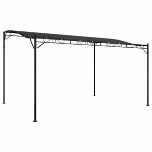 vidaXL antracitszürke szövet és acél pavilon 4 x 3 m 180 g/m² kép