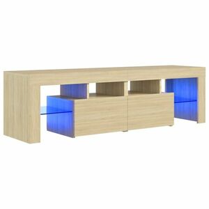 vidaXL sonoma tölgy színű TV-szekrény LED-lámpákkal 140 x 36, 5 x 40 cm kép