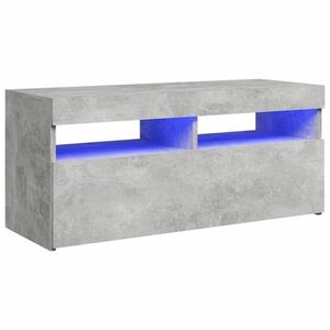 vidaXL betonszürke TV-szekrény LED-világítással 90 x 35 x 40 cm kép