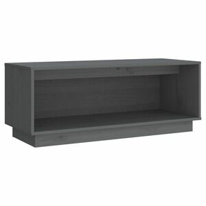 vidaXL szürke tömör fenyőfa TV-szekrény 90 x 35 x 35 cm kép