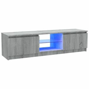 vidaXL szürke sonoma színű TV-szekrény LED lámpákkal 120 x 30 x 35, 5cm kép