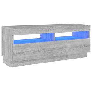 vidaXL szürke sonoma TV-szekrény LED-lámpákkal 100 x 35 x 40 cm kép