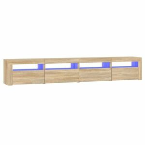 vidaXL sonoma tölgy színű TV-szekrény LED-lámpákkal 240x35x40 cm kép