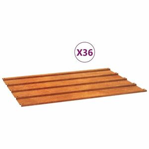 vidaXL 36 db rozsda színű corten acél tetőpanel 60 x 44 cm kép