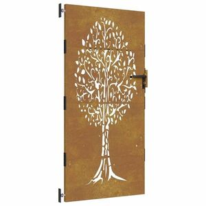 vidaXL famintás corten acél kerti kapu 85x200 cm kép