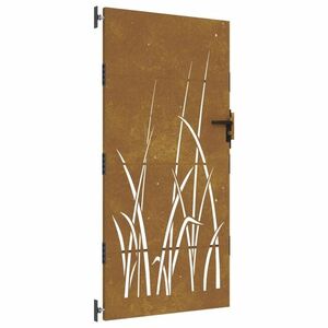 vidaXL fűmintás corten acél kerti kapu 85 x 175 cm kép