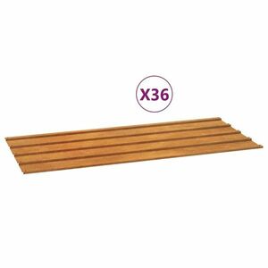 vidaXL 36 db rozsda színű corten acél tetőpanel 100x44 cm kép