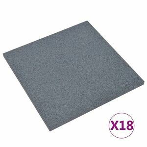 vidaXL 18 db szürke ütéscsillapító gumilap 50 x 50 x 3 cm kép