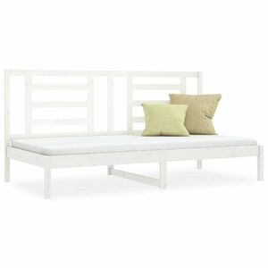 vidaXL fehér tömör fenyőfa kanapéágy matrac nélkül 90 x 200 cm kép