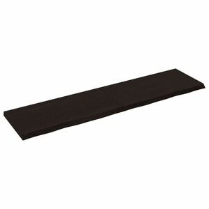 vidaXL sötétbarna kezelt tömör fa fürdőszobai pult 160x30x(2-4) cm kép