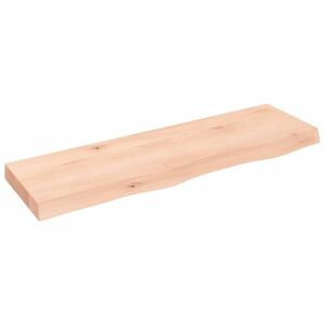 vidaXL kezeletlen tömör fa fürdőszobai pult 100x30x(2-6) cm kép