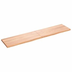 vidaXL világosbarna kezelt tömör tölgyfa asztallap 180x40x(2-4) cm kép