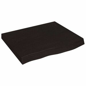 vidaXL sötétbarna kezelt tömör tölgyfa asztallap 60x50x(2-6) cm kép