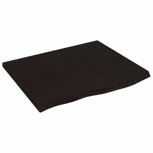 vidaXL sötétbarna kezelt tömör fa fürdőszobai pult 60x50x(2-6) cm kép