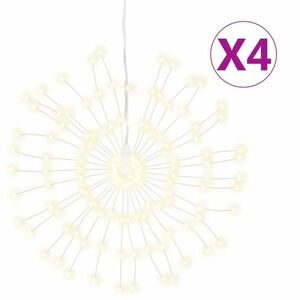 vidaXL 4 db karácsonyi meleg fehér csillagfény 140 db LED 17 cm kép