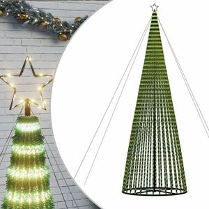 vidaXL meleg fehér karácsonyfa fénykúp 1544 LED 500 cm kép