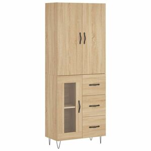 vidaXL sonoma tölgy szerelt fa magasszekrény 69, 5 x 34 x 180 cm kép