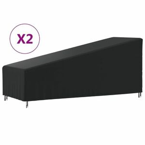 vidaXL 2 db 420D oxford-szövet napozóágy huzat 195x76x40/80 cm kép