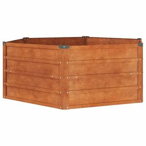 vidaXL rozsda színű corten acél kerti magaságyás 129 x 129 x 45 cm kép