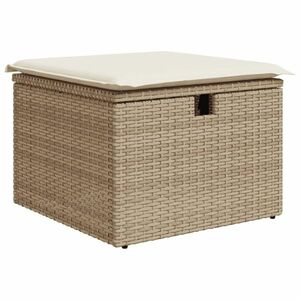 vidaXL bézs polyrattan kerti szék párnával 55 x 55 x 37 cm kép