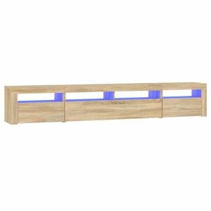 vidaXL sonoma tölgy színű TV-szekrény LED-lámpákkal 240x35x40 cm kép