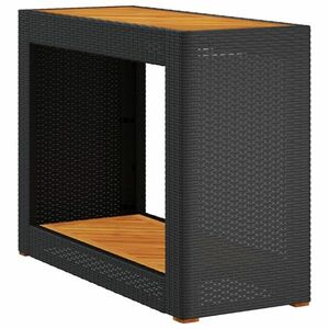 vidaXL fekete polyrattan falapos kerti asztal 100x40x75 cm kép