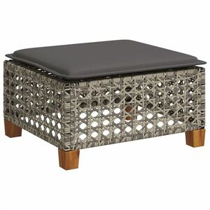 vidaXL szürke polyrattan kerti ülőke párnával 63, 5 x 56 x 32 cm kép