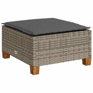 vidaXL szürke polyrattan kerti ülőke párnával 63, 5 x 56 x 32 cm kép