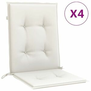 vidaXL 4 db melange krémszínű szövet háttámlás székpárna 100x50x4 cm kép