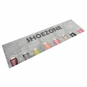 vidaXL mosható shoezone feliratos bársony konyhaszőnyeg 45x150 cm kép