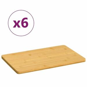 vidaXL 6 db bambusz reggelizőtálca 22 x 14 x 0, 8 cm kép